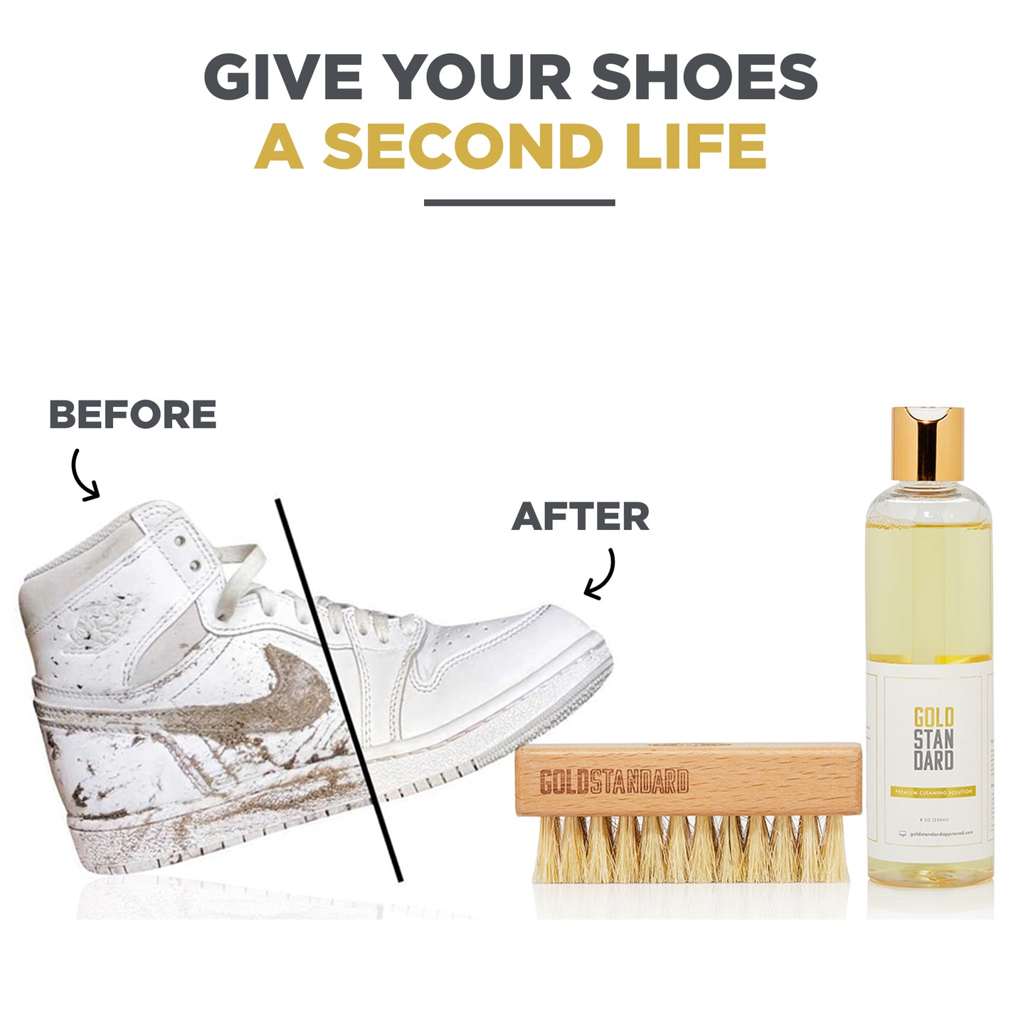 Premium Shoe Cleaner Kit Brush and Solution