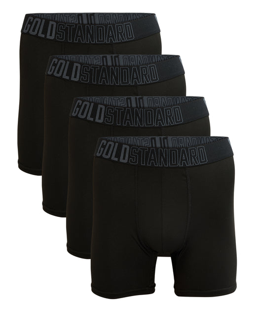 Gold Standard Men's 4-Pack Performance Boxer Briefs