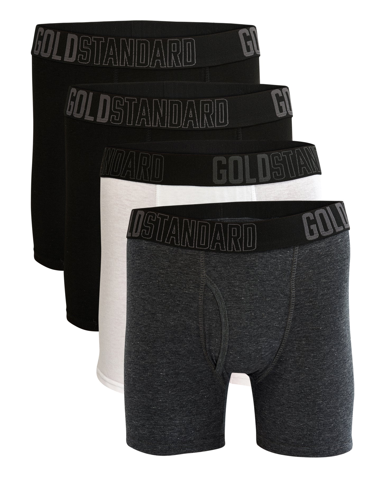 Gold Standard 4-Pack Men's Stretch Cotton Boxer Briefs