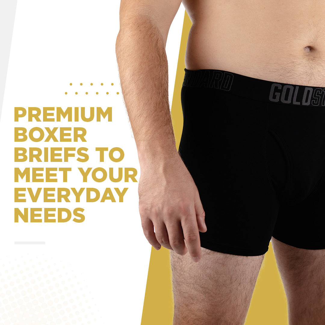 Gold Standard 4-Pack Men's Stretch Cotton Boxer Briefs