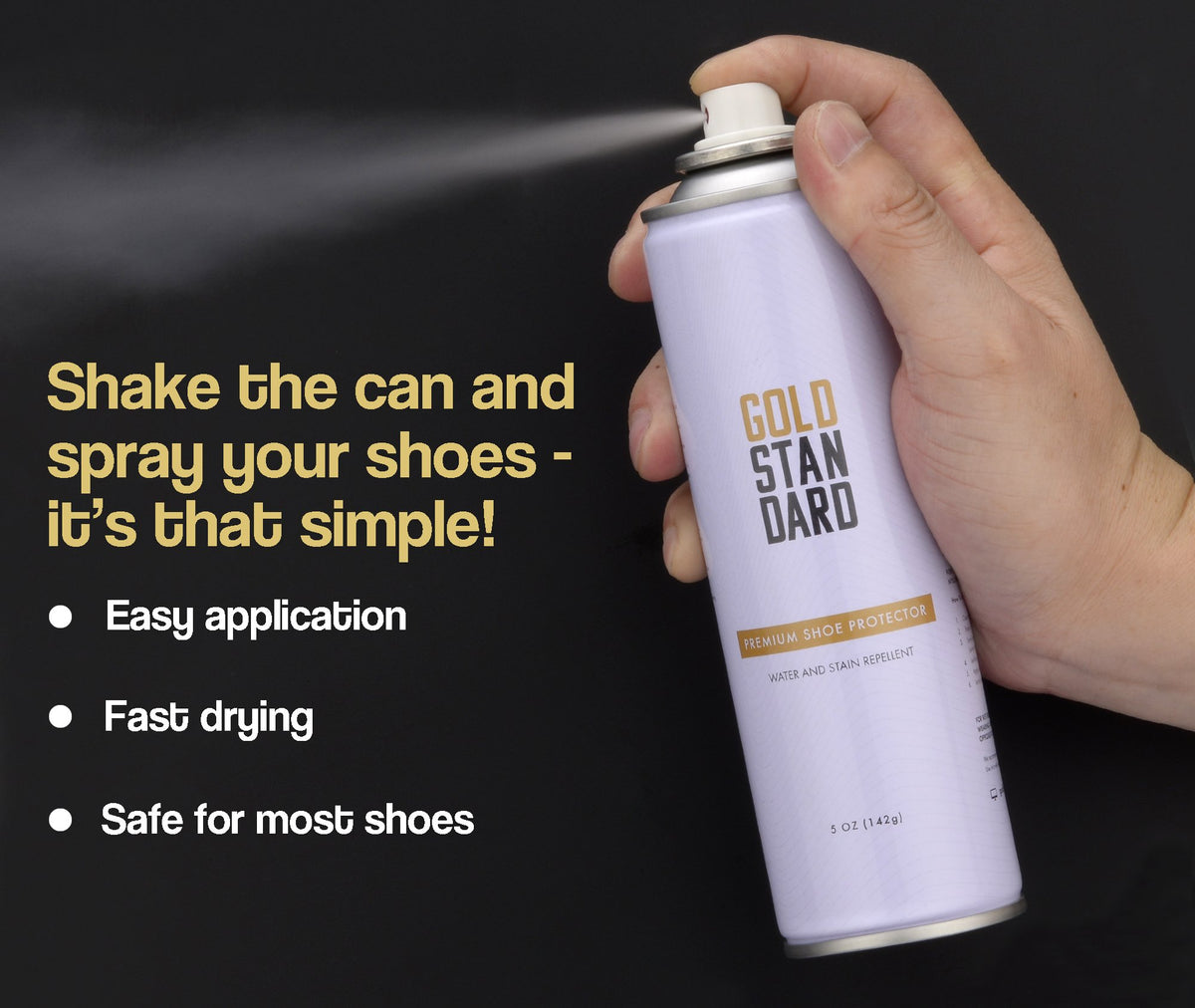 Premium Shoe Protector Spray, Sneaker Protector Spray Waterproof Formula  Repels Water & Stains