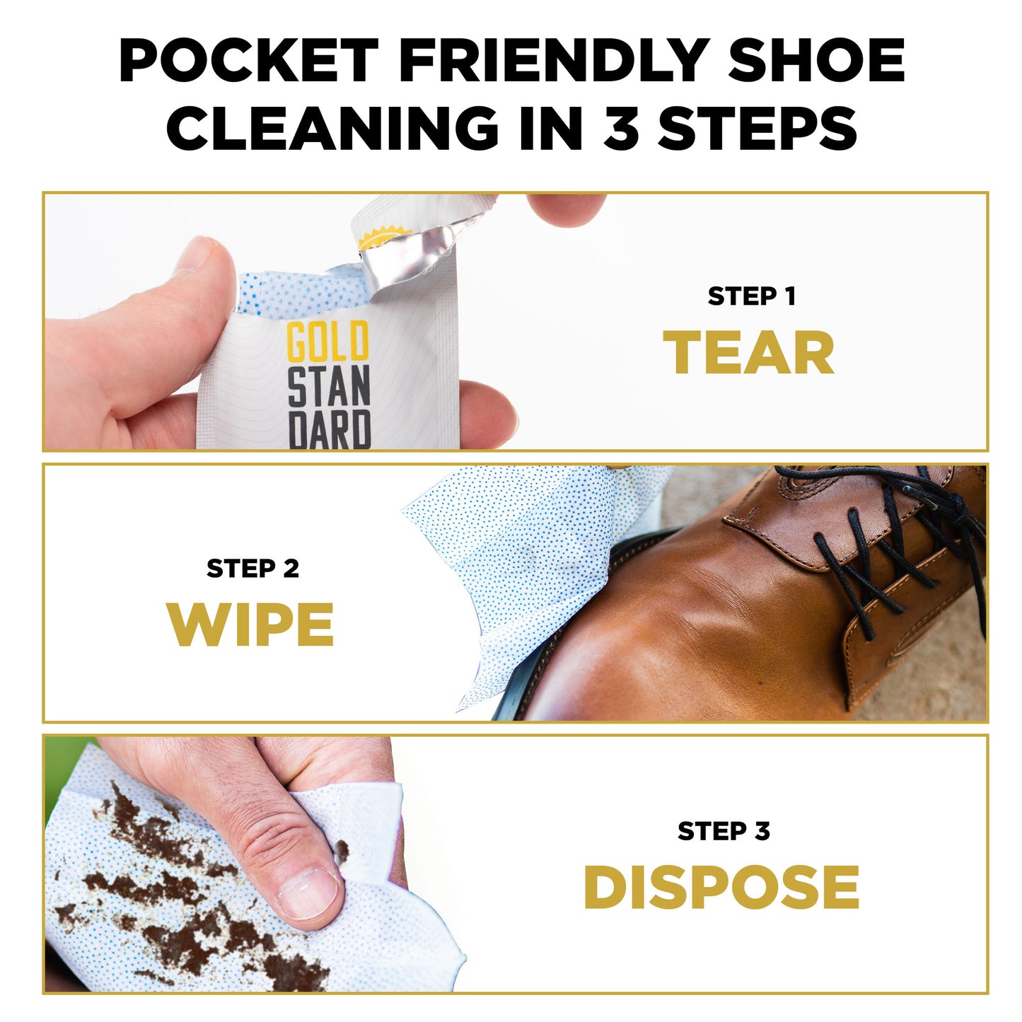 Premium Shoe Cleaning Wipes 30-pack