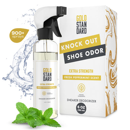 Gold Standard Natural Shoe Deodorizer Spray 6 Oz. - Fresh Peppermint