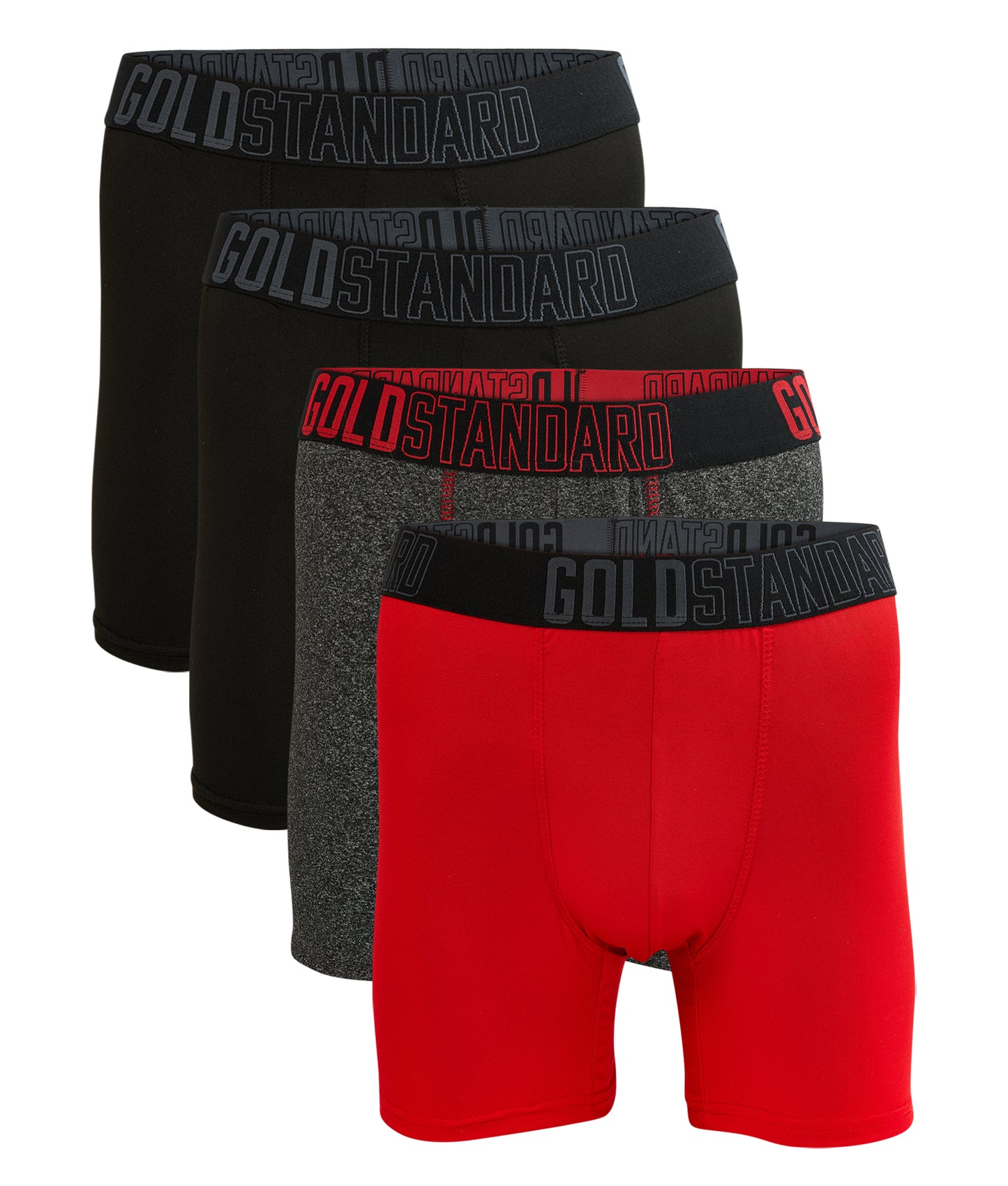 Gold Standard Men's 4-Pack Performance Boxer Briefs