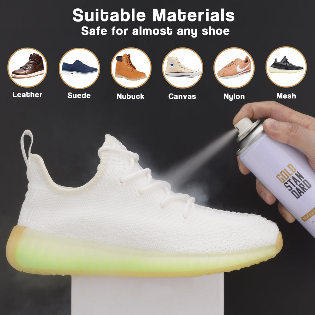 Premium Shoe Protector Spray, Sneaker Protector Spray Waterproof Formula  Repels Water & Stains